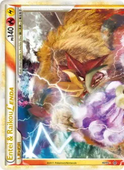 Carta Entei & Raikou LEGEND da coleção Unleashed