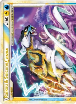 Carta Raikou & Suicune LEGEND da coleção Unleashed