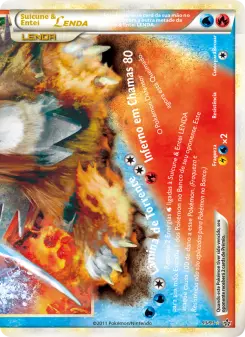 Carta Suicune & Entei LEGEND da coleção Unleashed