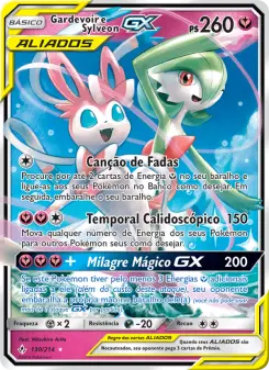 Carta Gardevoir & Sylveon GX da coleção Unbroken Bonds