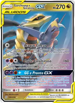 Carta Garchomp & Giratina GX da coleção Unified Minds