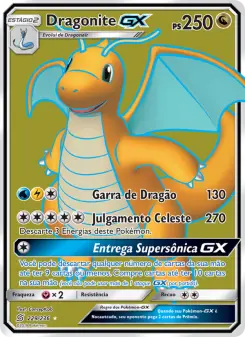Carta Dragonite GX da coleção Unified Minds