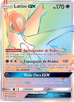 Carta Latios GX da coleção Unified Minds