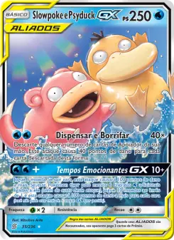 Carta Slowpoke & Psyduck GX da coleção Unified Minds