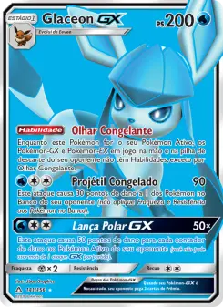 Carta Glaceon GX da coleção Ultra Prism