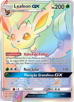 Carta Leafeon GX da coleção Ultra Prism