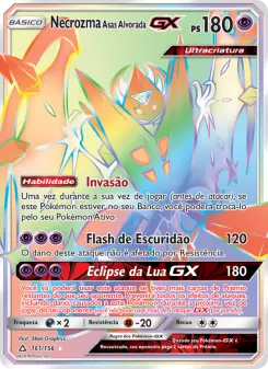 Carta Dawn Wings Necrozma GX da coleção Ultra Prism