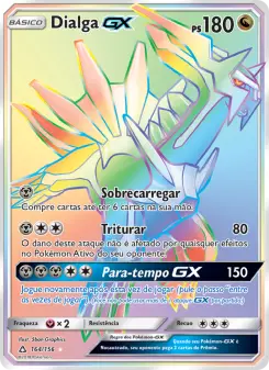 Carta Dialga GX da coleção Ultra Prism