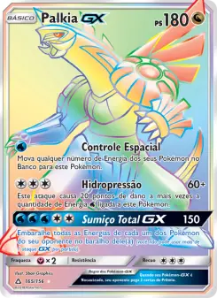 Carta Palkia GX da coleção Ultra Prism