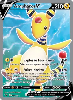 Carta Ampharos V da coleção Vivid Voltage