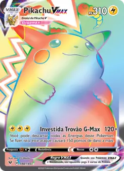Carta Pikachu VMAX da coleção Vivid Voltage