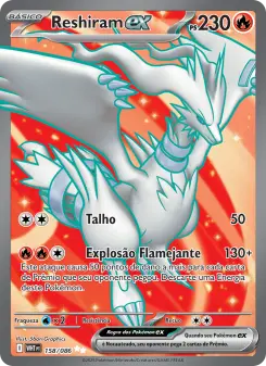 Carta Reshiram ex da coleção White Flare