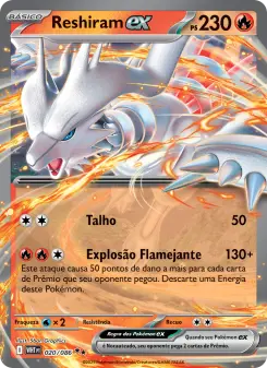 Carta Reshiram ex da coleção White Flare