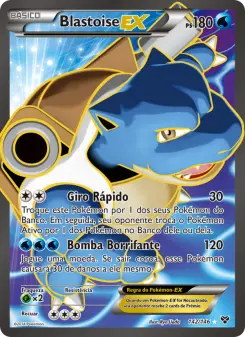 Carta Blastoise EX da coleção XY