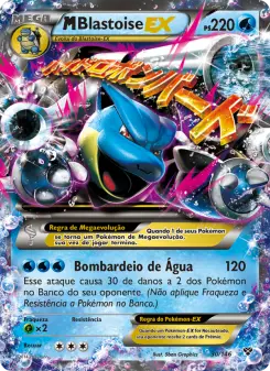 Carta M Blastoise EX da coleção XY