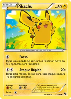 Carta Pikachu da coleção XY
