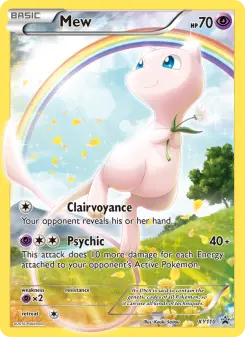 Carta Mew da coleção XY Black Star Promos