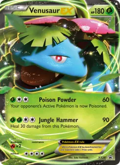 Carta Venusaur EX da coleção XY Black Star Promos